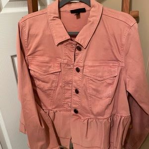 Lane Bryant blush ruffle jacket